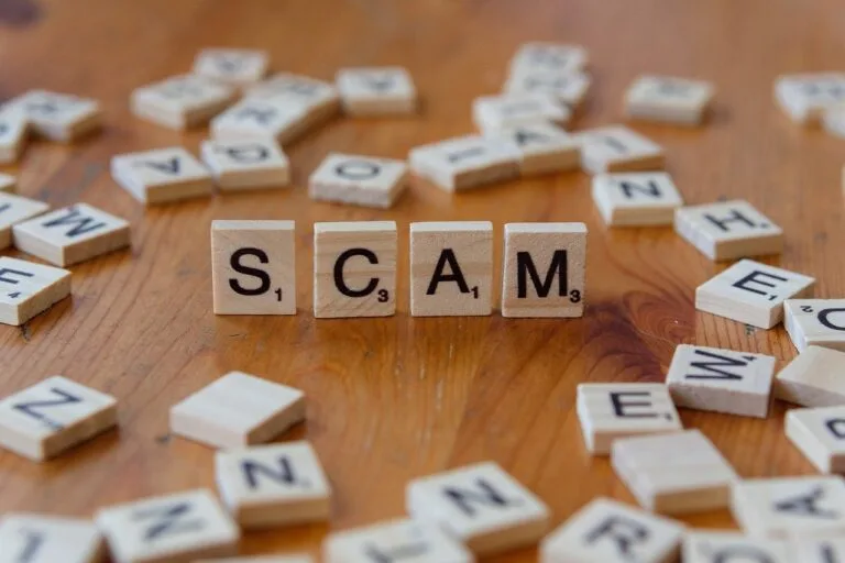 scam, scrabble, tiles, blocks, fraud, rip off, illusion, misleading, misinformation, crime, phishing, malware, victim, caution